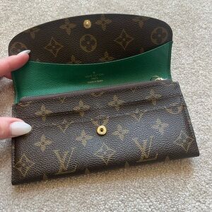 Brown and Green Women's Wallet